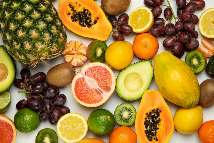 Variedad de frutas frescas